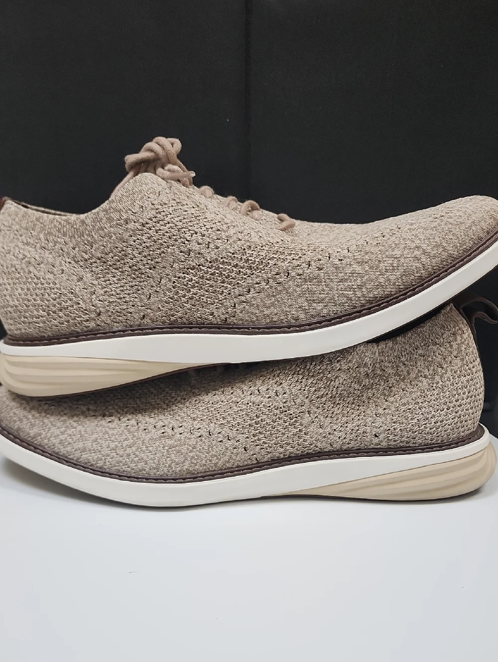 Cole Haan Size 10.5m Men's Casual Knit Lace-Up Shoes - Beige